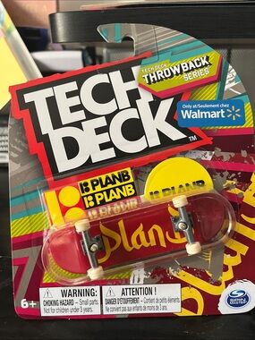 Tech Deck Plan B Throwback Series Fingerboard - Red & Yellow Ultra Rare Edition